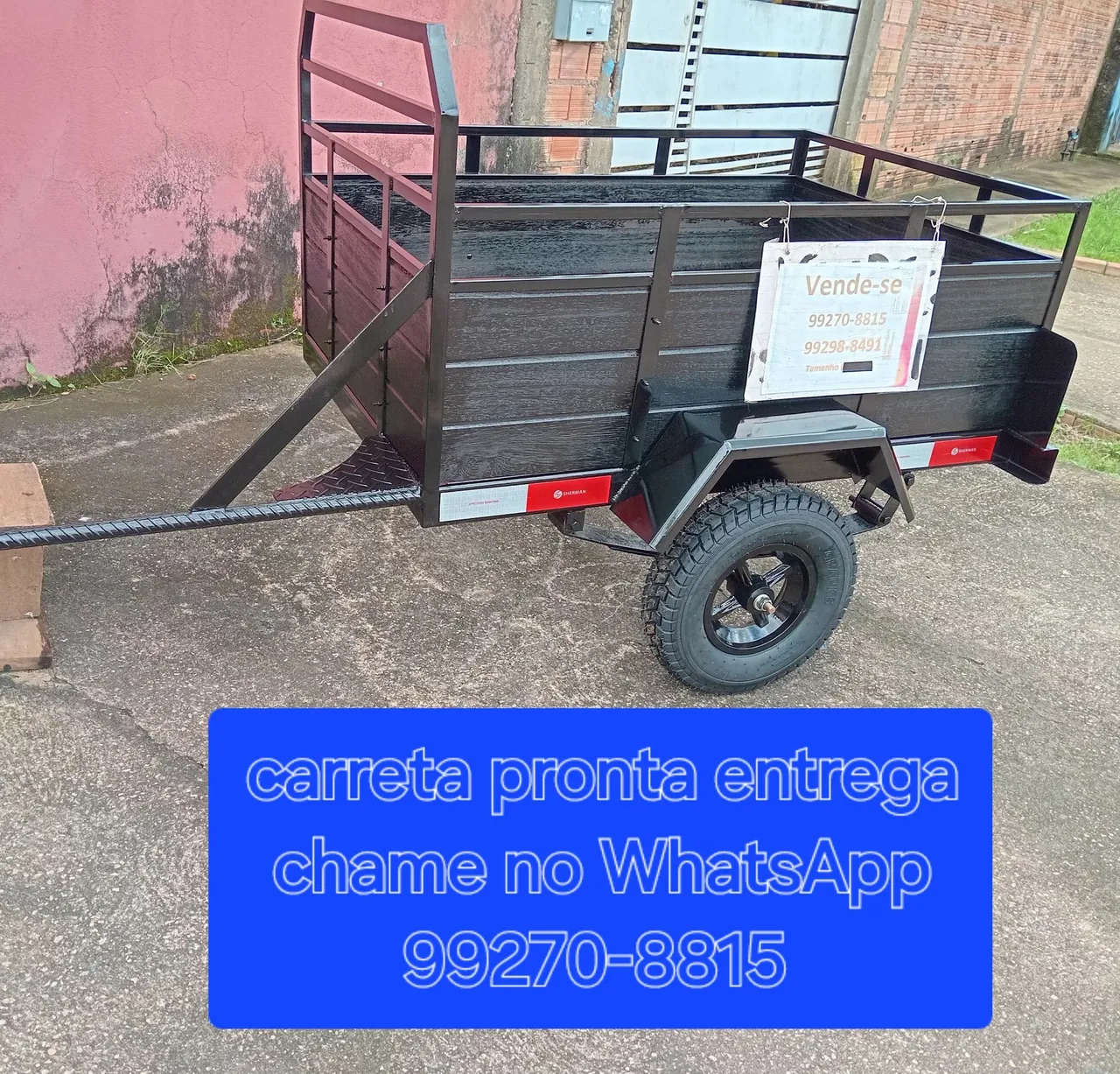 Carreta para transporte leve - pronta entrega