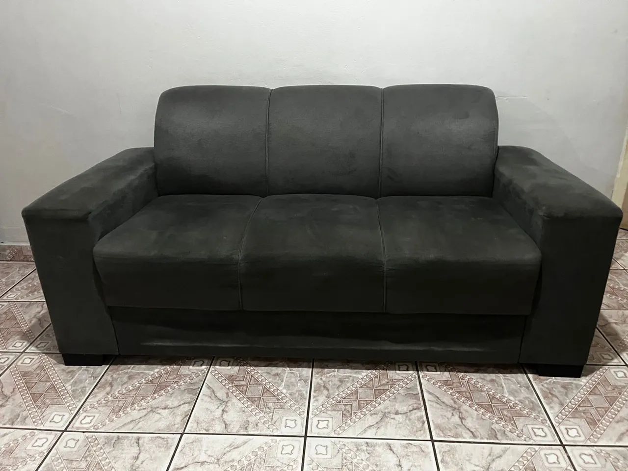 Sofá 3 lugares em suede - Foto 5