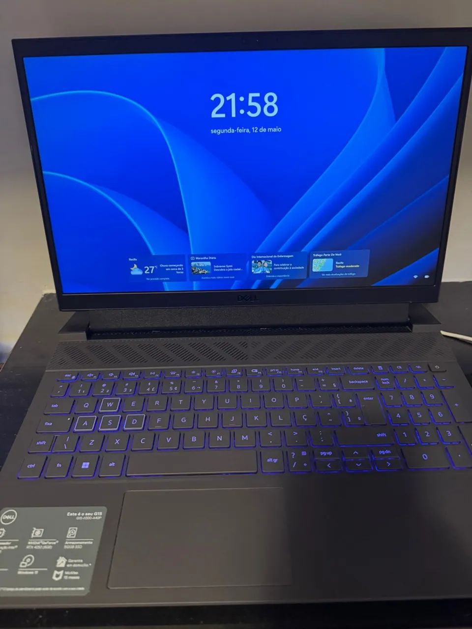 Notebook Dell G15 RTX 4050 6GB