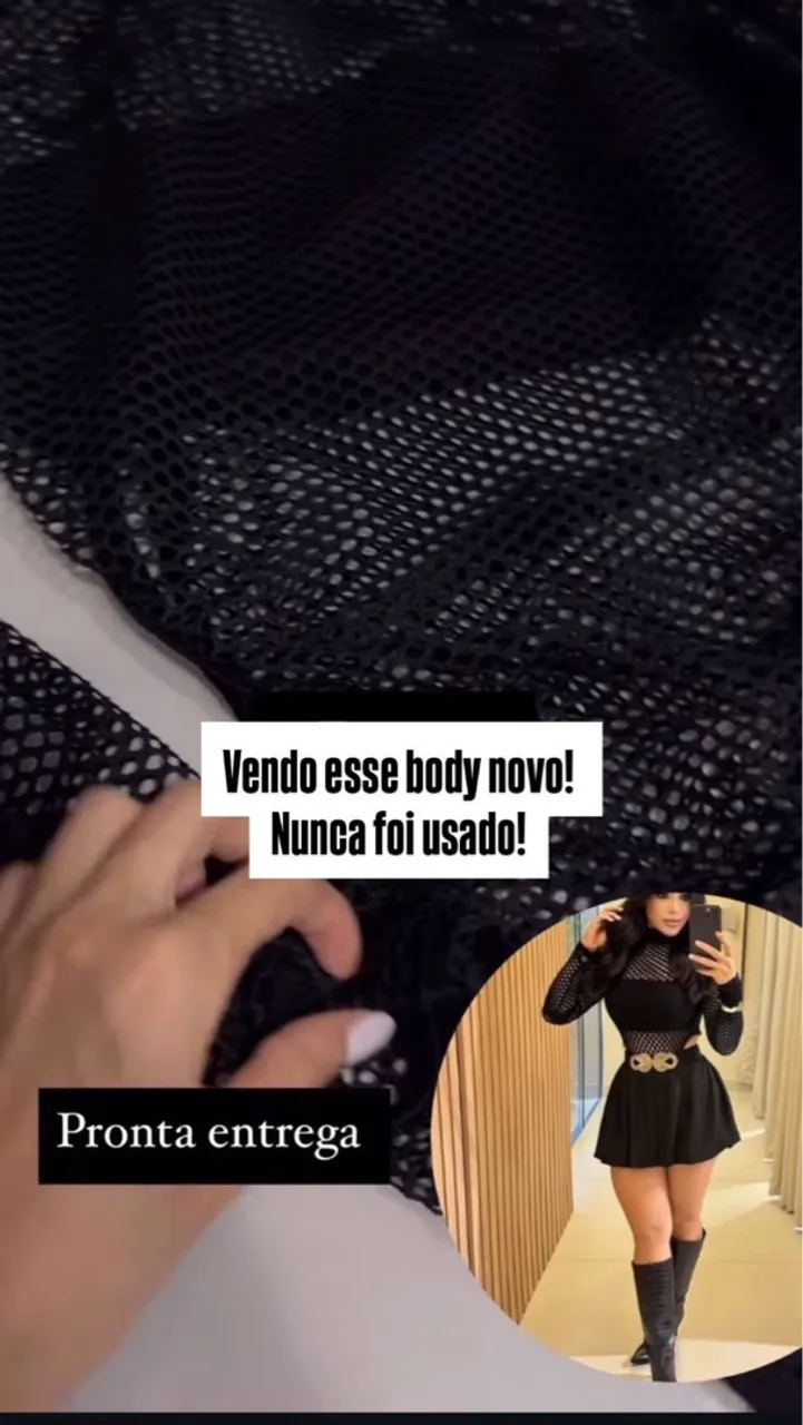 Body Preto Tela