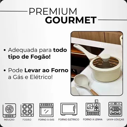 Jogo panelas Ceramica 20 peças (creme) - Foto 2