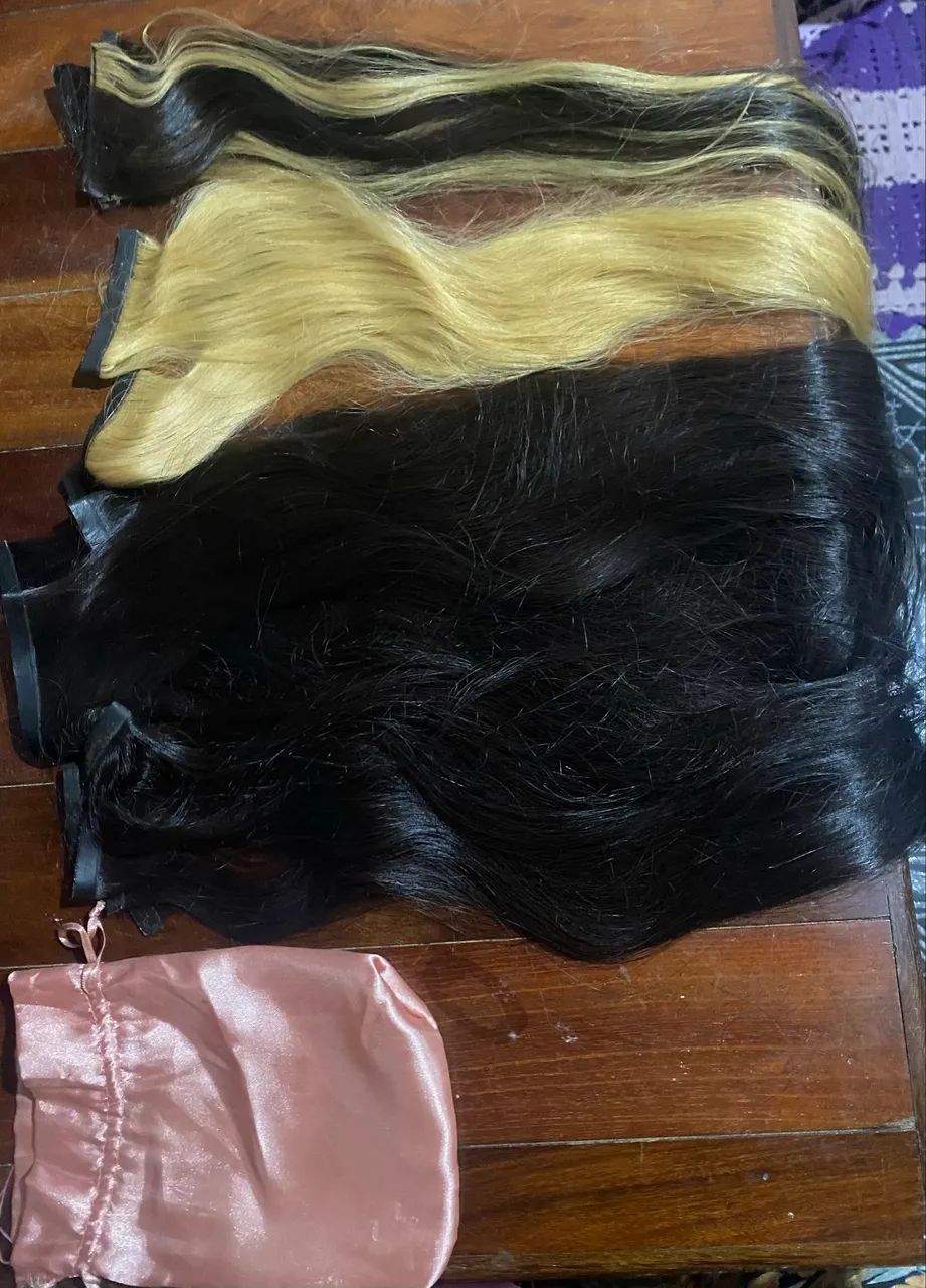 Mega Hair Cabelo Humano de Nano Pele  - 60cm - 175g - Usado 1x