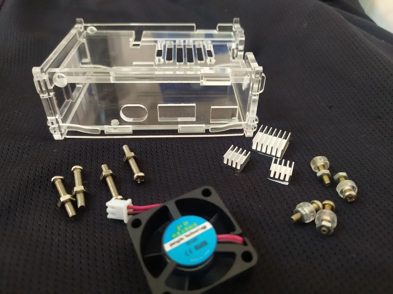 Case Transparente ACRILICO P/ Raspberry Pi3(b)+ Cooler +dissipadores.<br> - Foto 4