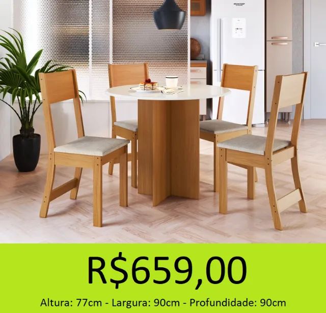 Mesa de jantar com cadeiras 