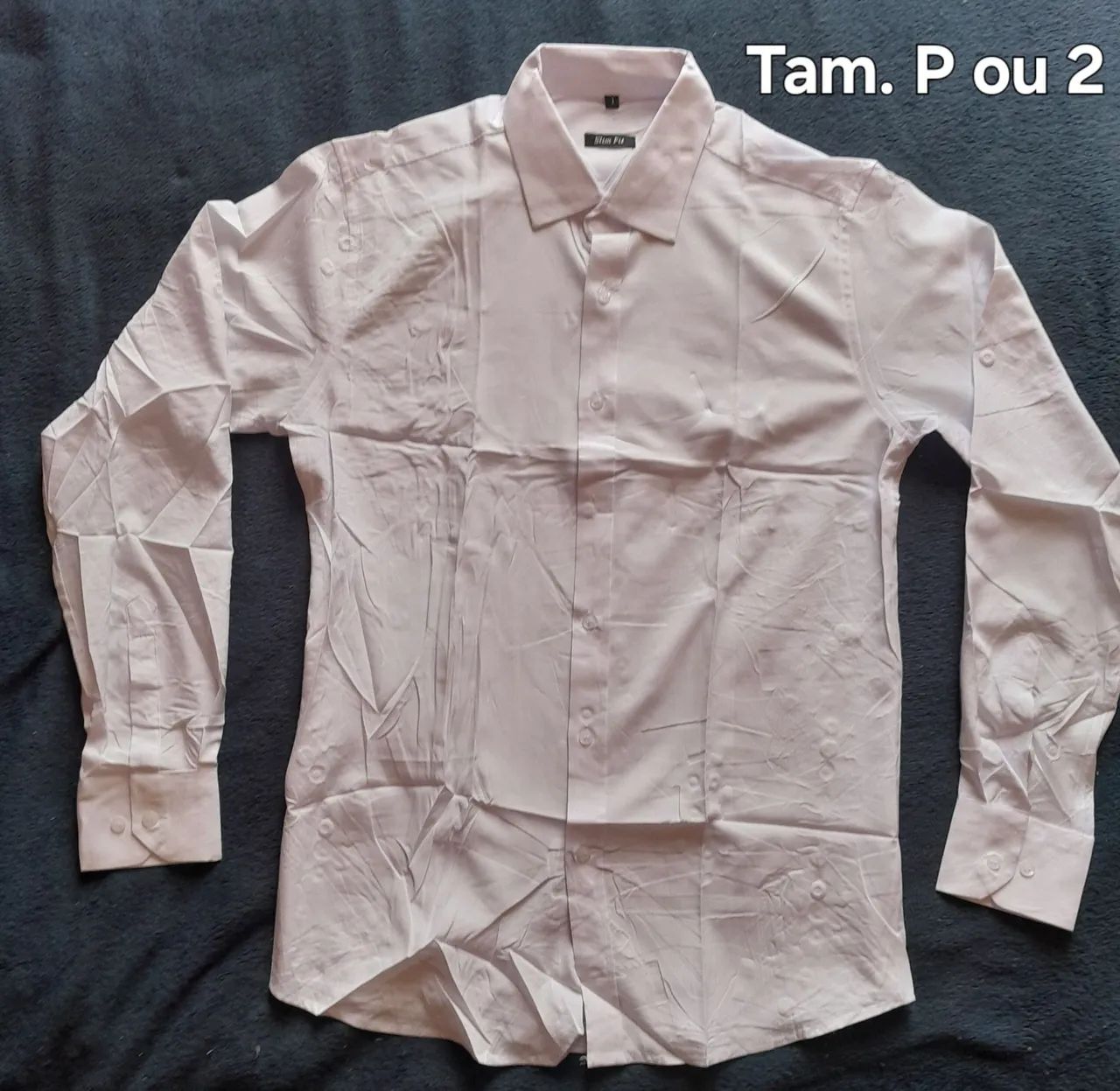 Camisa Social Branca Manga Longa 