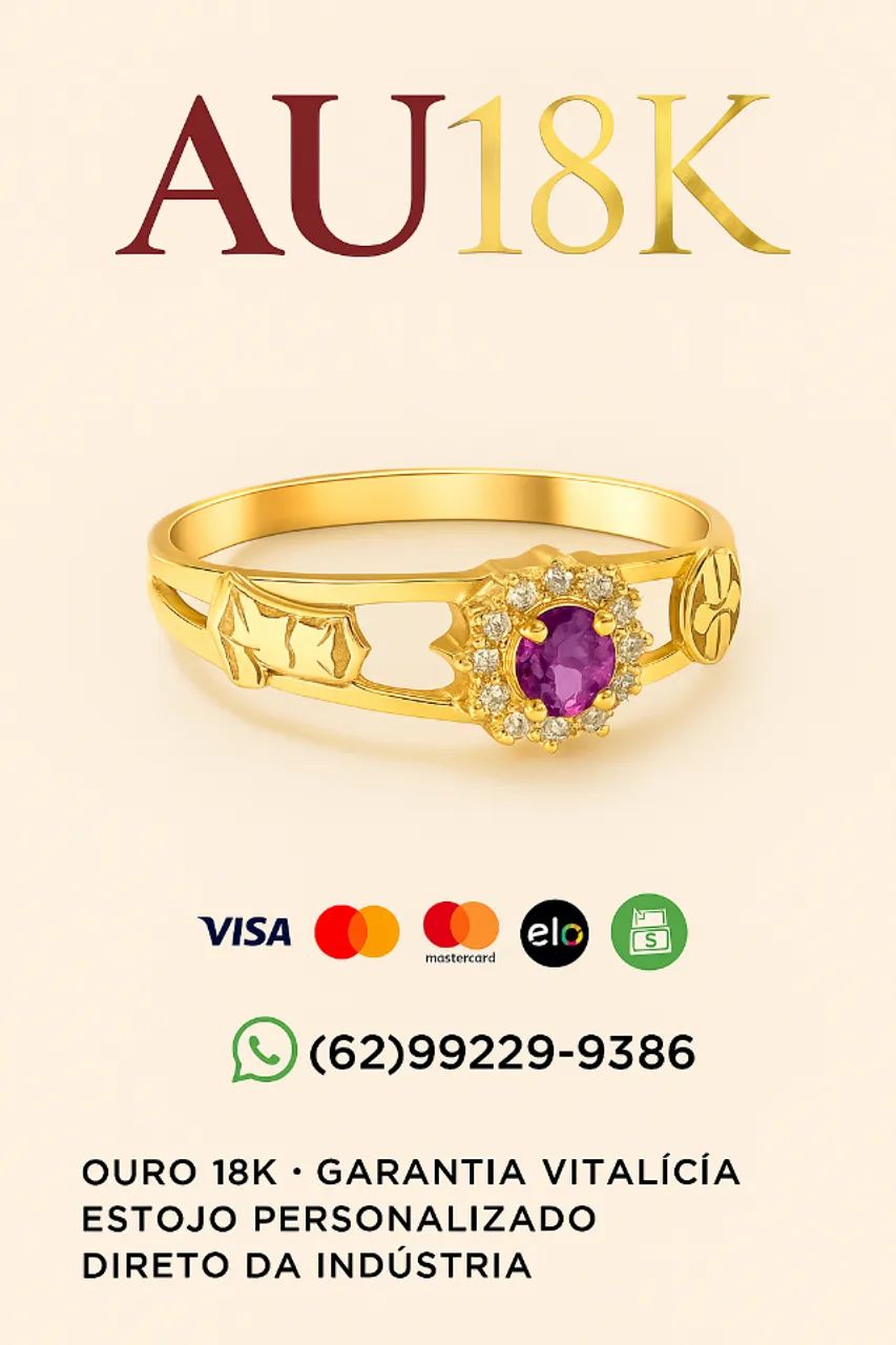 Símbolo de Conquista em Ouro 18K