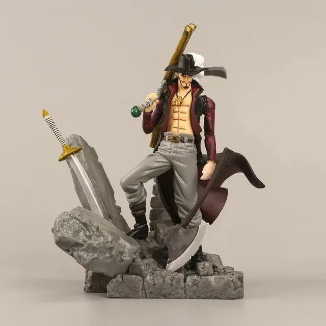 Action Figure Mihawk - Boneco do Espadachim de One Piece - Dracula - Olhos de Gavião