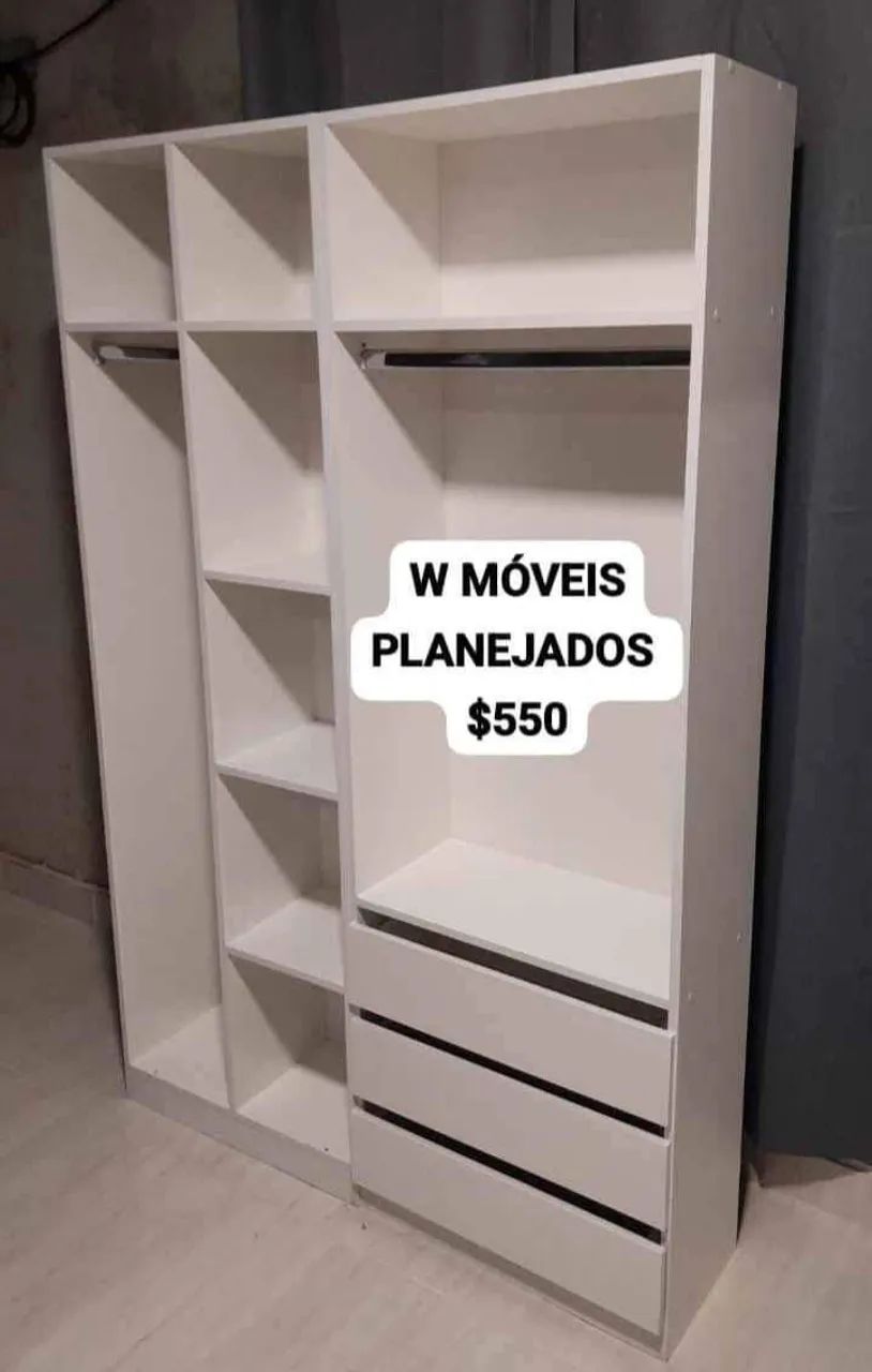 Closet em MDF Branco com Gavetas  - Foto 4