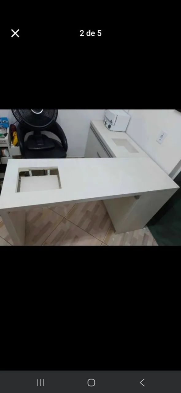 Mesa de manicure em L nail alongamento  - Foto 4