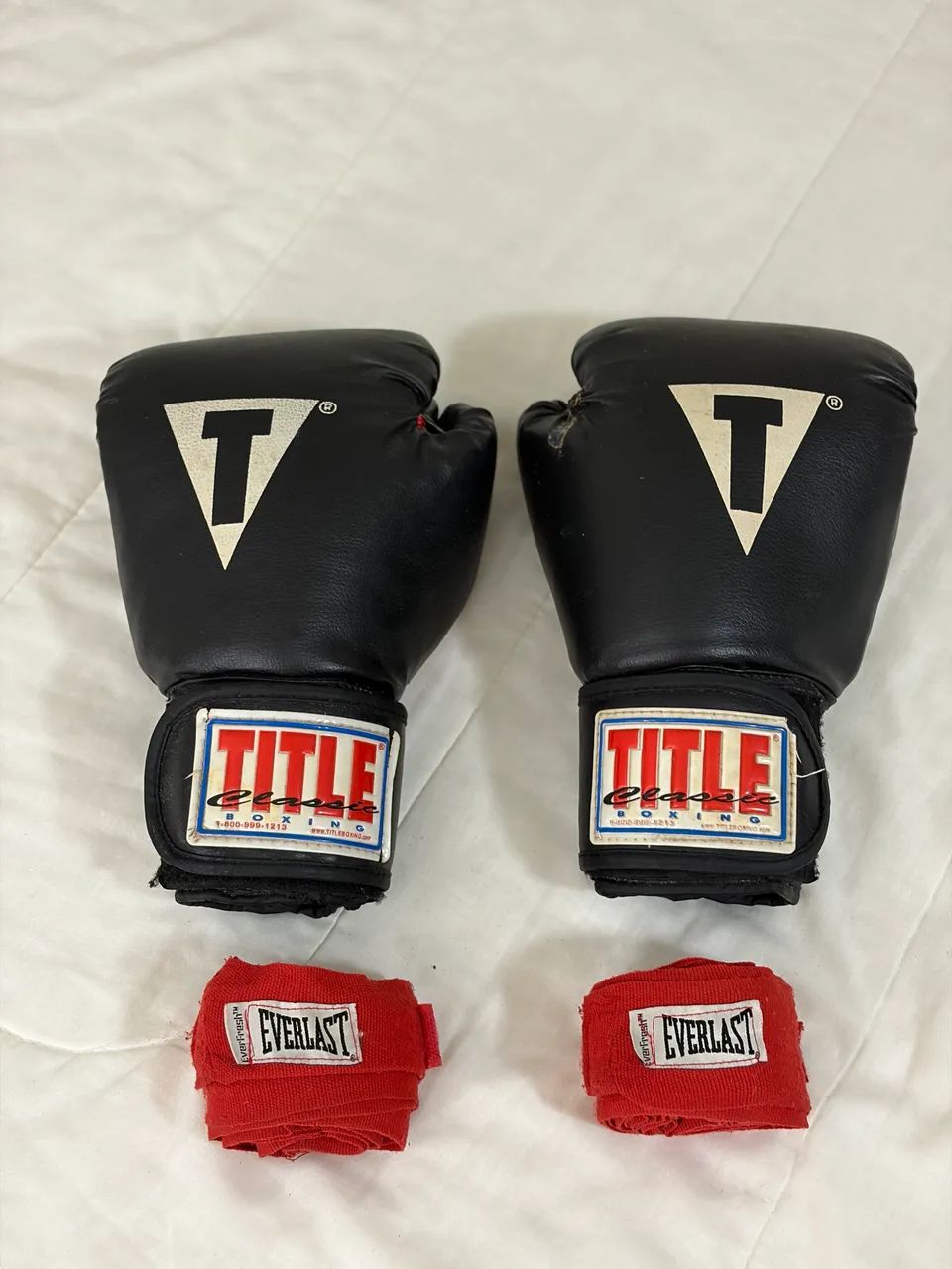 Luvas de Boxe Title Classic (14oz) + Ataduras Everlast (5 metros) - Foto 4