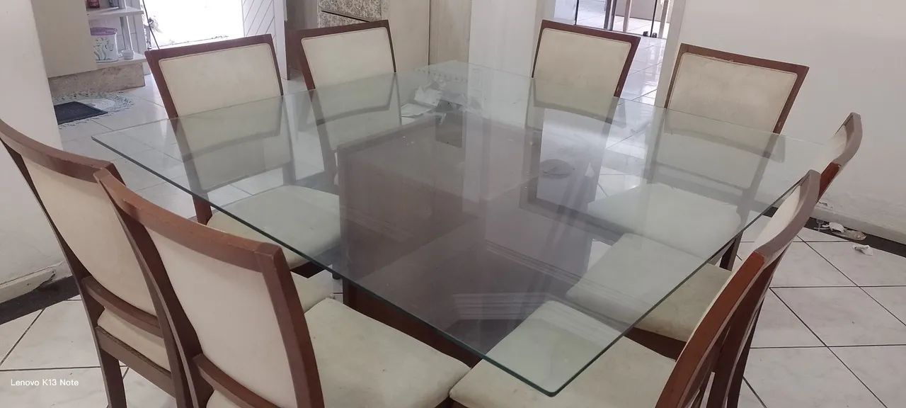 Mesa quadrada 1,50x1,50 com 8 cadeiras  - Foto 2