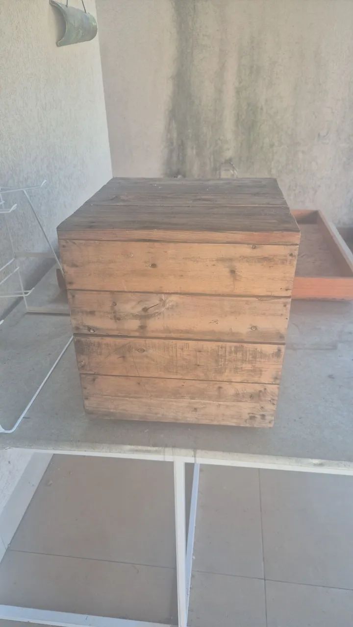 Kit Banco e banqueta de madeira - Foto 3