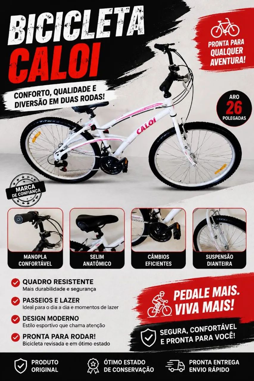 VENDO BICICLETA CALOI ARO 26 