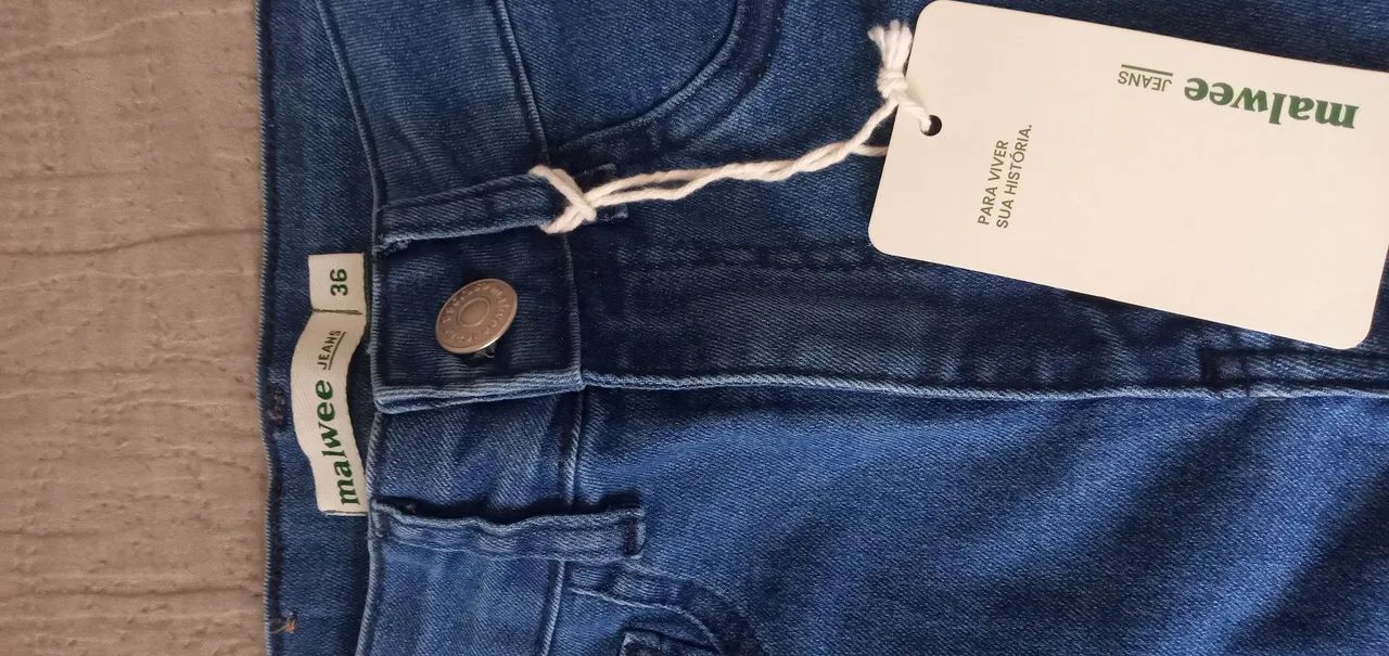 CALÇA JEANS NOVA COM LYCRA, NUMERO:36 MARCA: MALWEE  - Foto 3