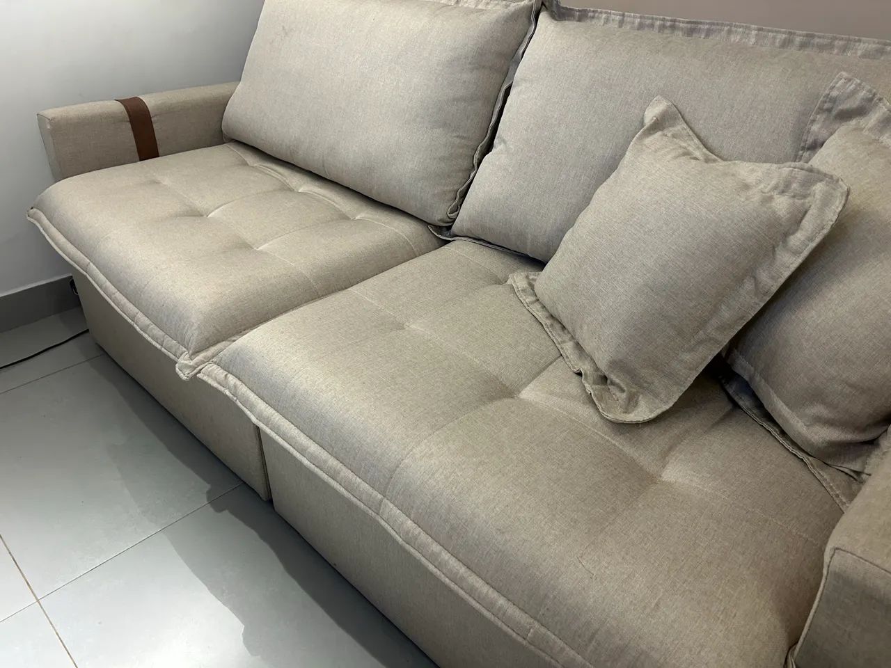 Sofá de linho retrátil sem caixa  - Foto 2