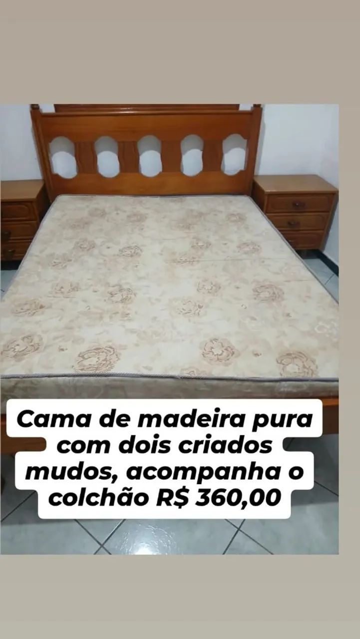 Vendo camas casal com criado mudo - Foto 2