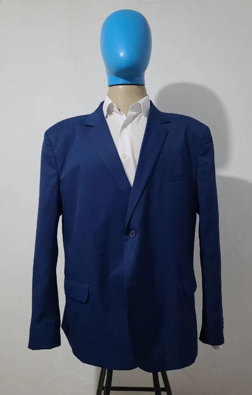 Blazer Slim Azul N° 60, bonito, elegante, bem confortável, tecido macio. 