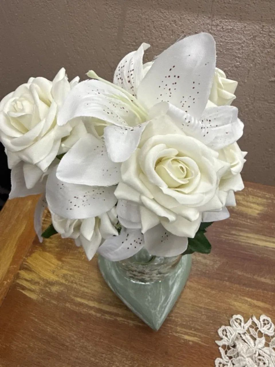 vaso de flores com base de coração - Foto 5