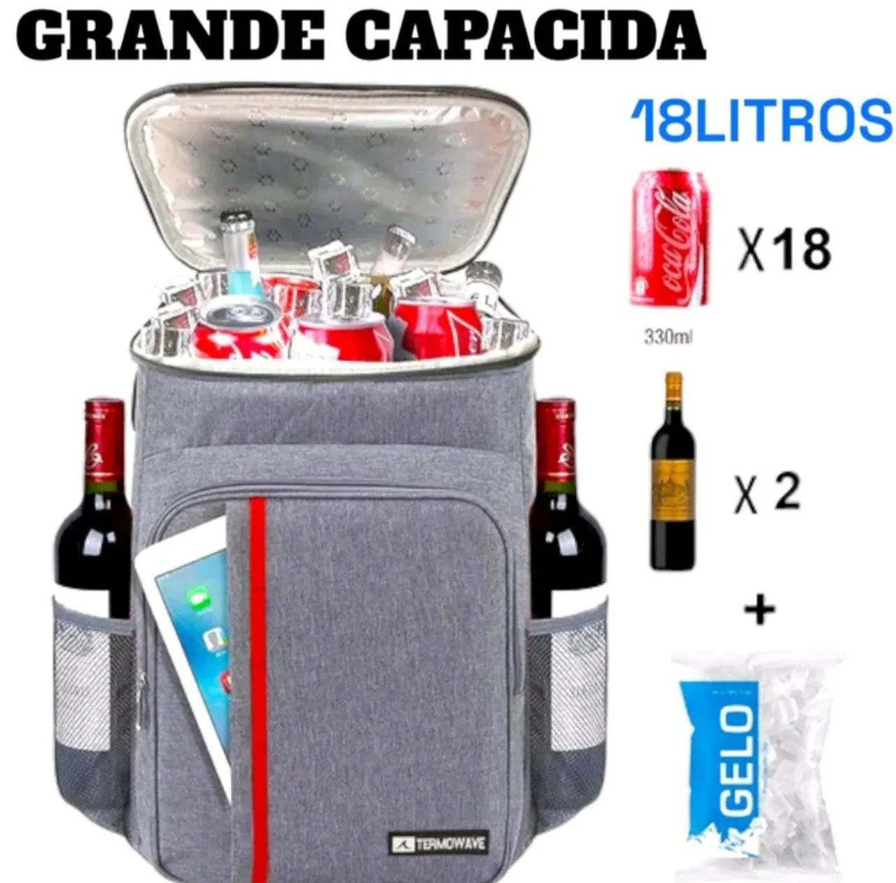 Mochila Térmica Impermeável 23L - Ideal para Praia, Churrasco e Camping - Foto 2