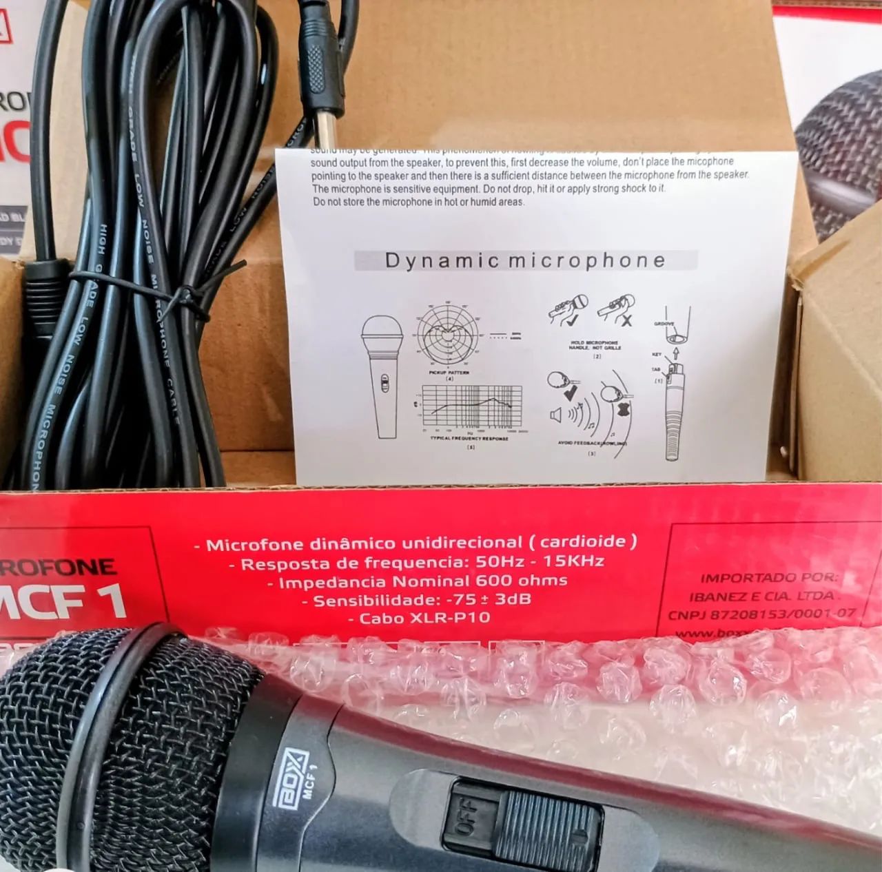 Microfone Dinâmico BOX MCF 1 - Novo e Pronto para Uso! - Foto 3