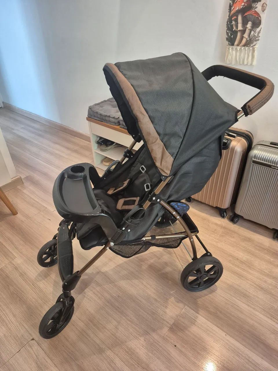Kit carrinho de bebê + bebê conforto galzerano - Foto 3