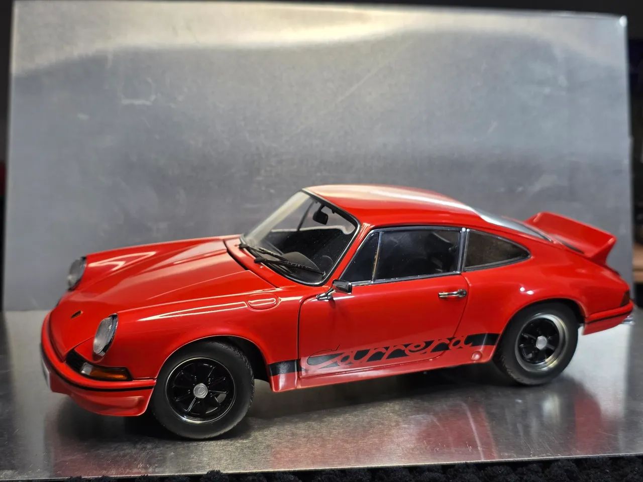 Miniatura 1:18 porsche 911 autoart carrera laranja cor rara