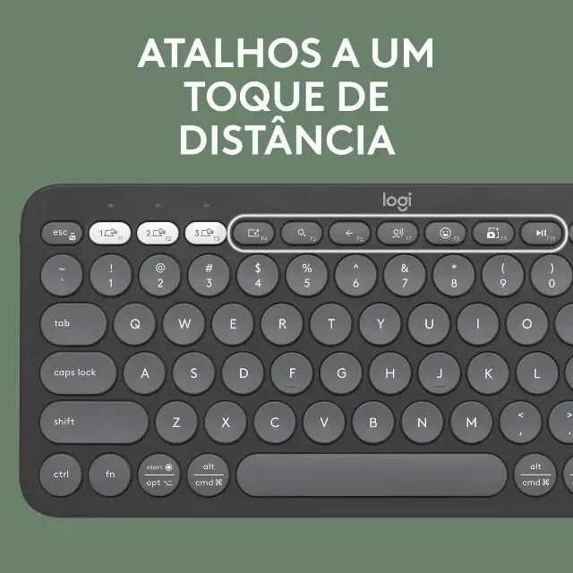 Teclado sem fio Logitech Pebble Keys 2 K380 - Grafite - Foto 3
