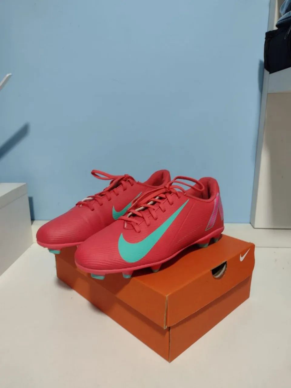 Chuteira Campo Nike Mercurial Vapor 16 Club Masculina Laranja