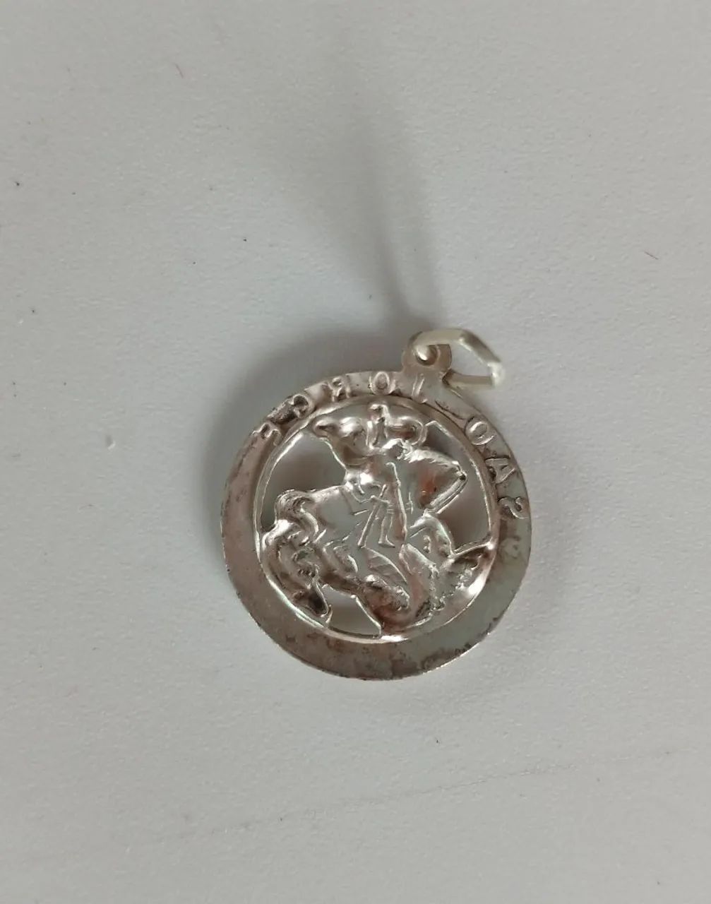 Medalha de São Jorge, feita de prata   - Foto 2