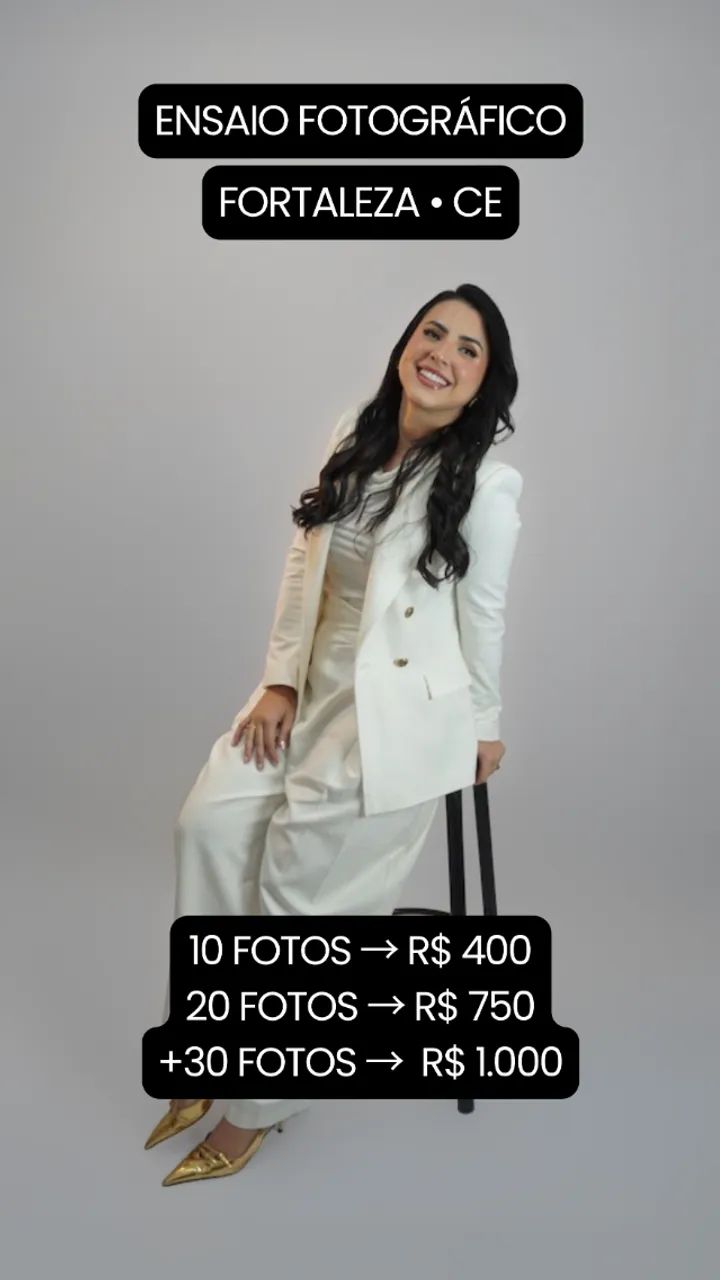 Ensaio fotográfico em estúdio