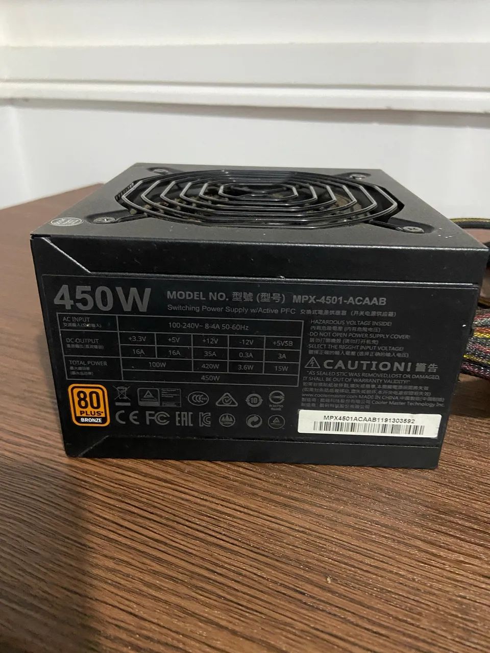 Fonte de alimentação Cooler Master MWE 450 Bronze - Foto 3