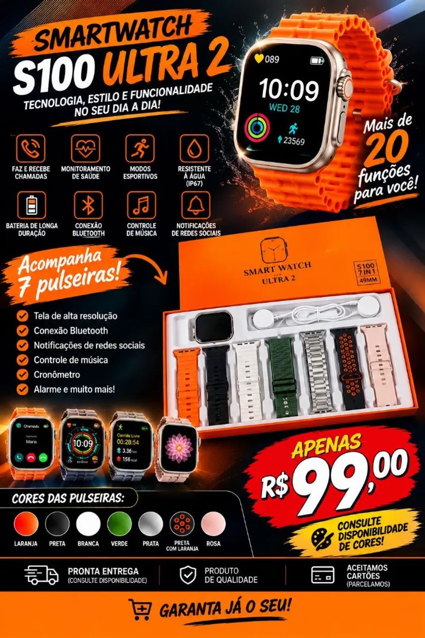 Smartwatch 7 pulseiras 