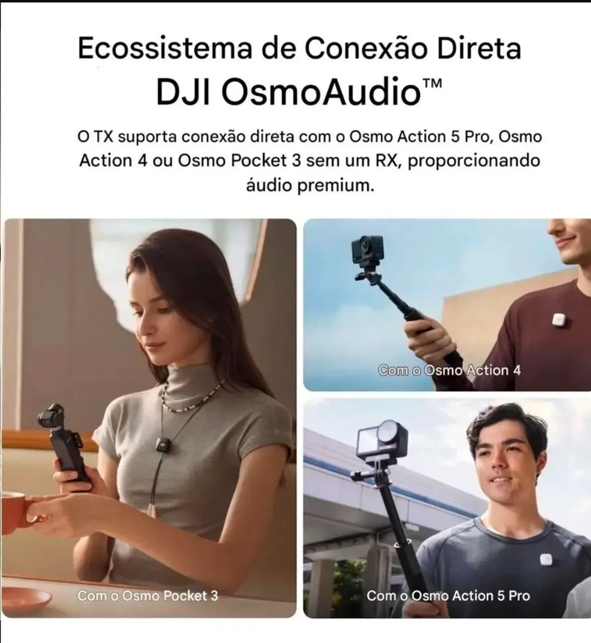 Dji Mic Mini Microfone Novo - Foto 4