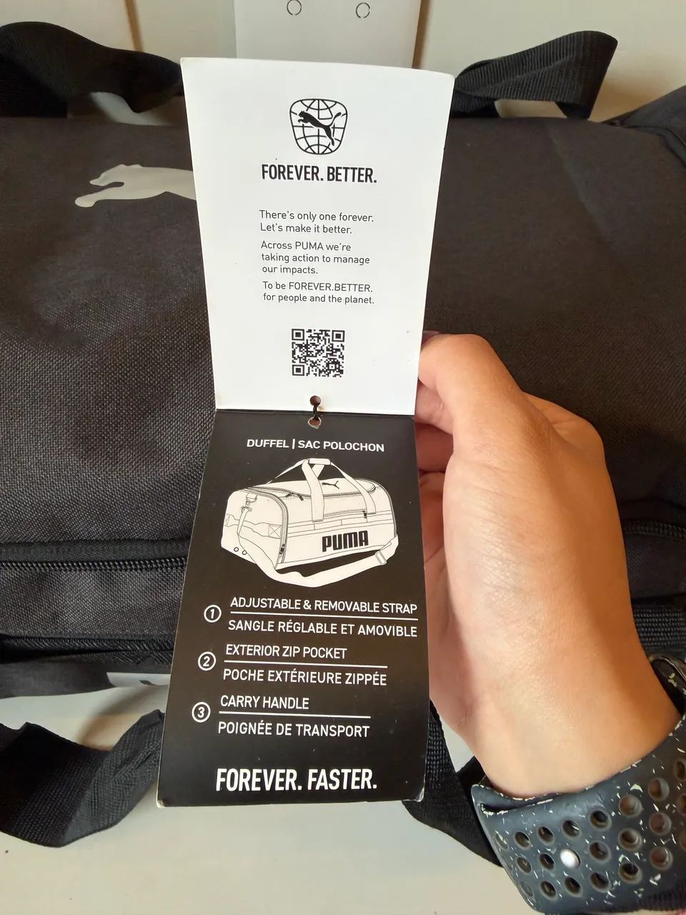 Bolsa Mala de Viagem PUMA Duffel Grande Preta Original - Foto 2