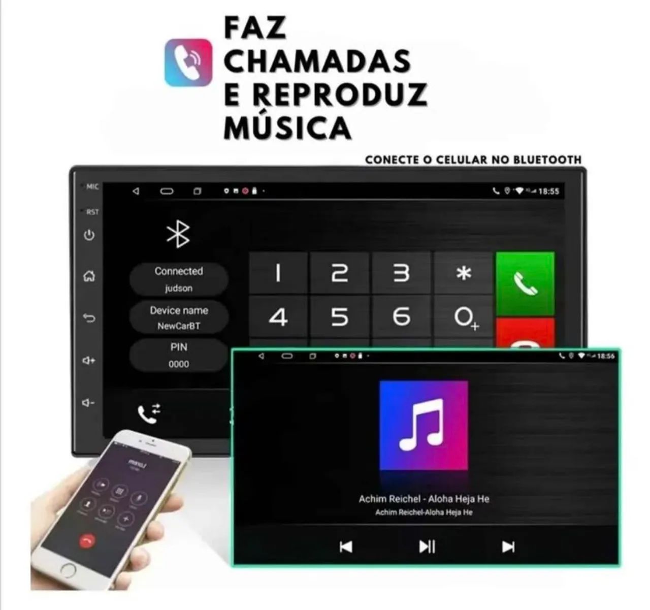 Multimídia 7" android (passo cartão) - Foto 4