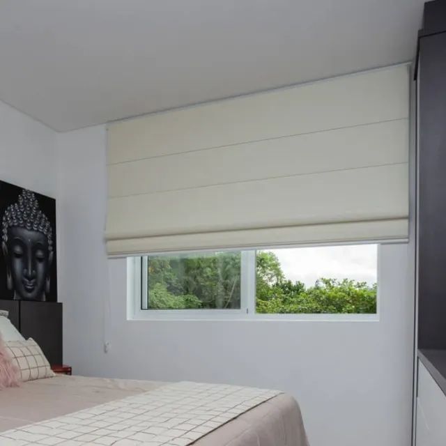 Cortina romana persiana sob medida para escritório, quarto ou cozinha  - Foto 4