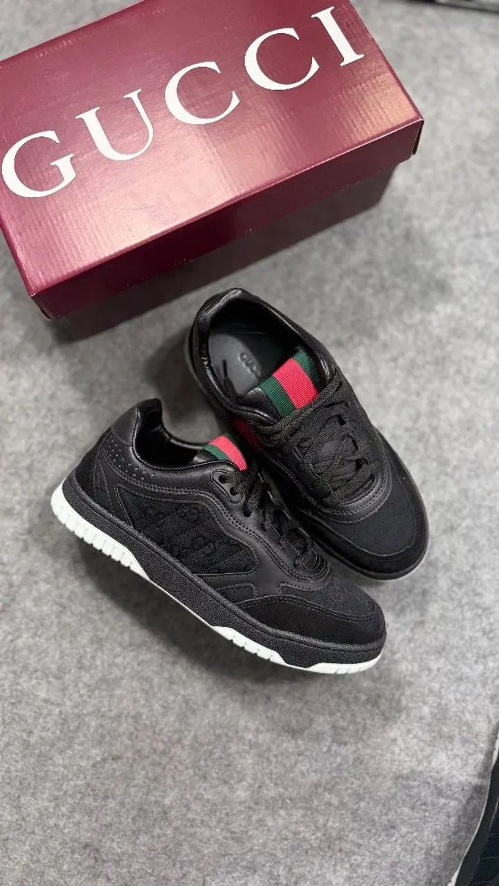 TENIS GUCCI RE-WEB COURO 