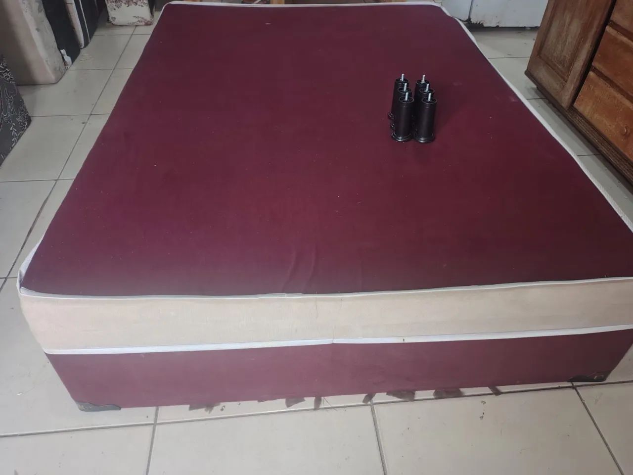 Cama Usada Casal Bem Conservada - Espuma (ENTREGA GRÁTIS) - Foto 3