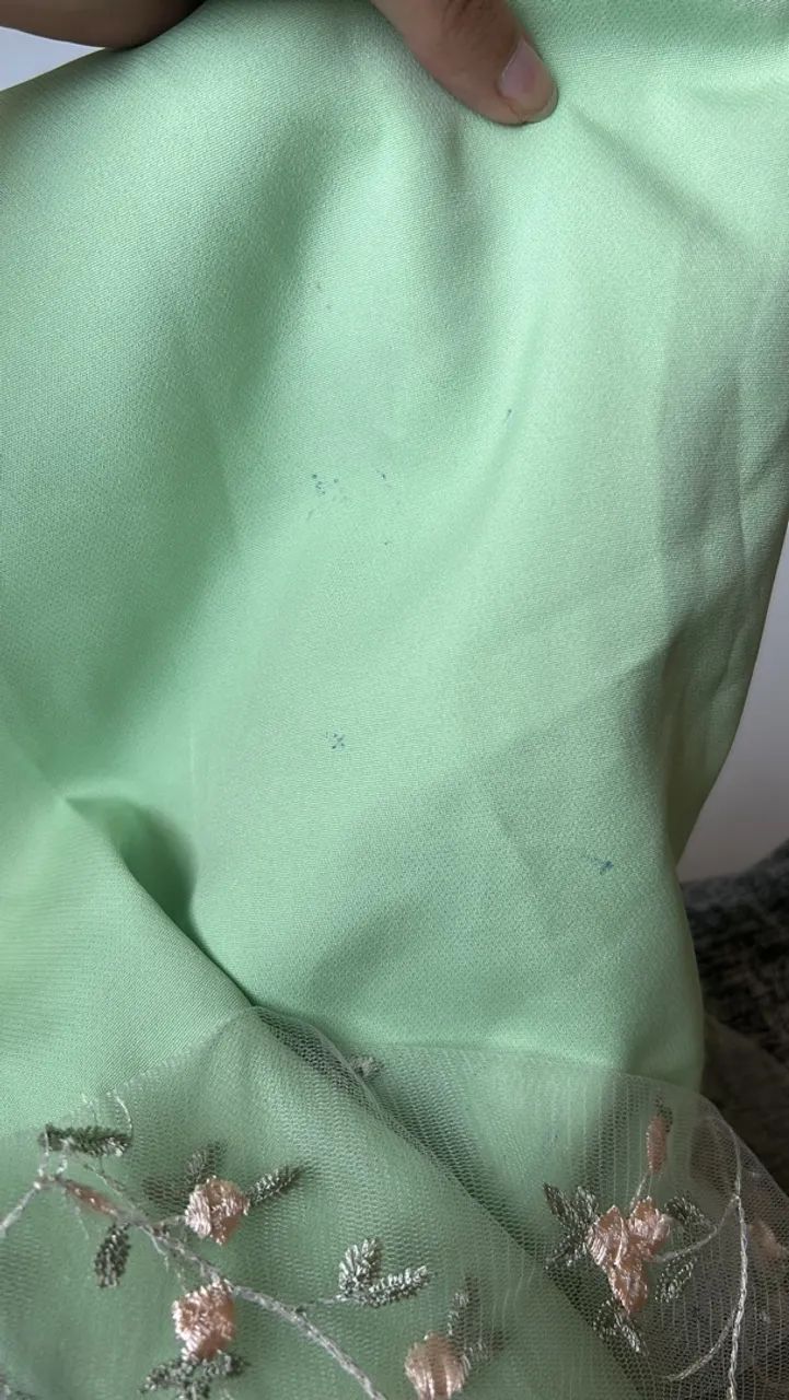 Vestido verde de renda  - Foto 4