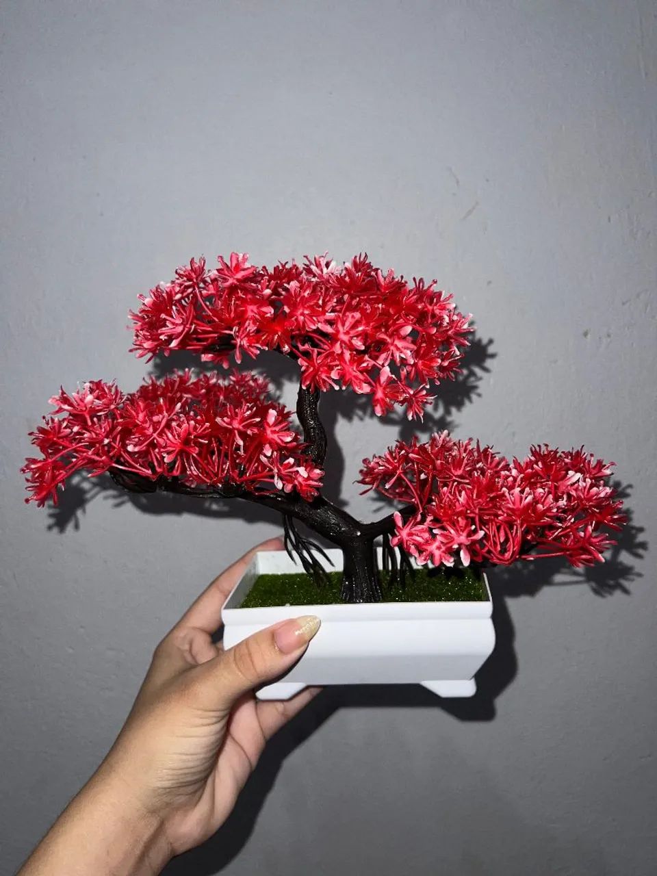  Bonsai Decorativo Artificial com Vaso Branco - R$ 35 - Foto 3