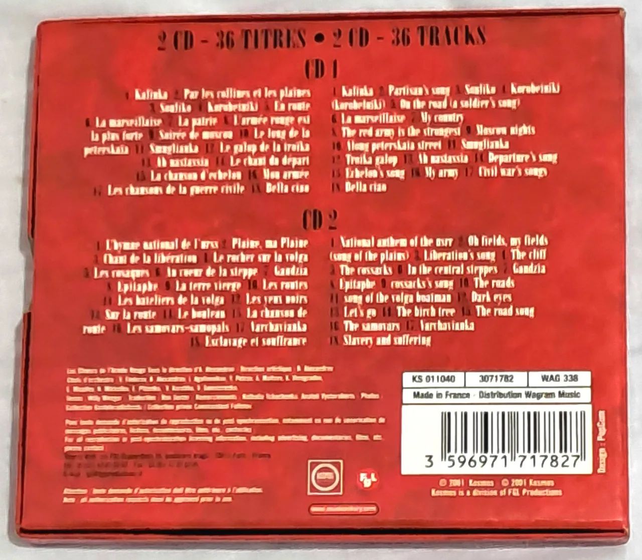 CD duplo Les Choeurs de l'Armée Rouge - The Red Army Choir: The