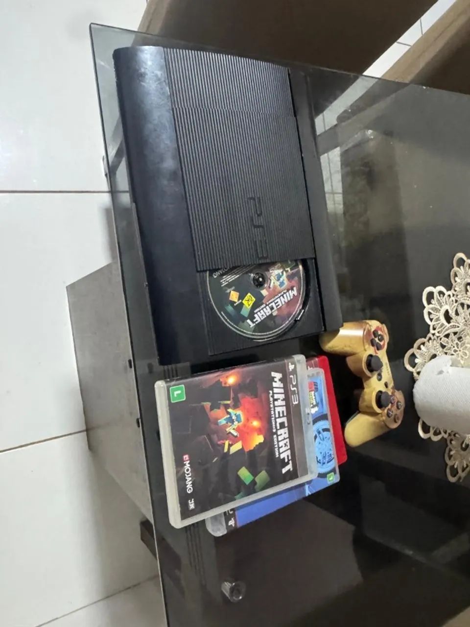 PS3 + controle + 3 Jogos - Foto 2