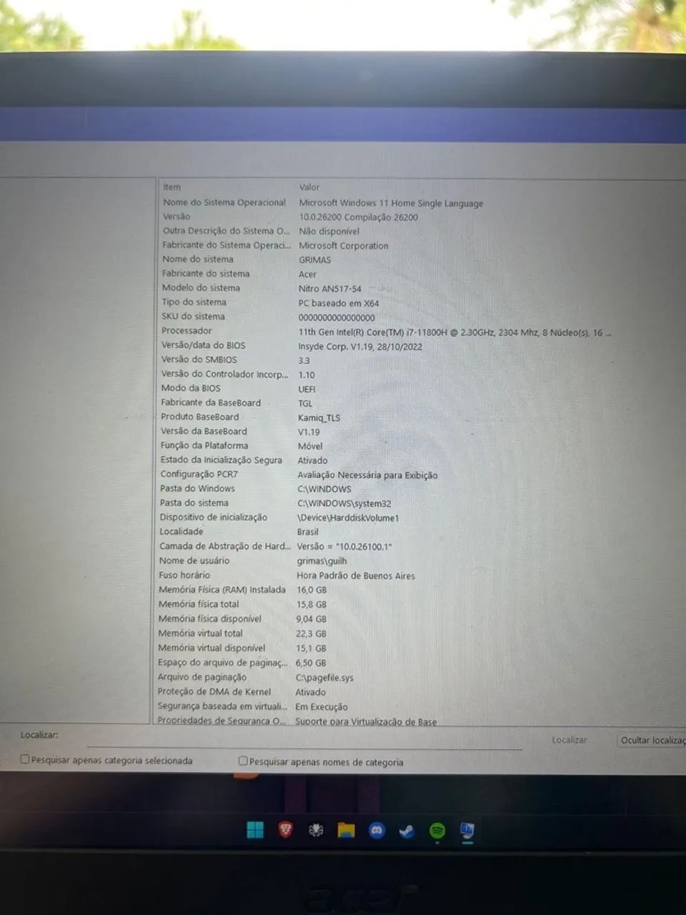 Nitro 5 i7 11ª geração, rtx 3050, 17 polegadas, 512gb ssd, 16 gb ram - Foto 5