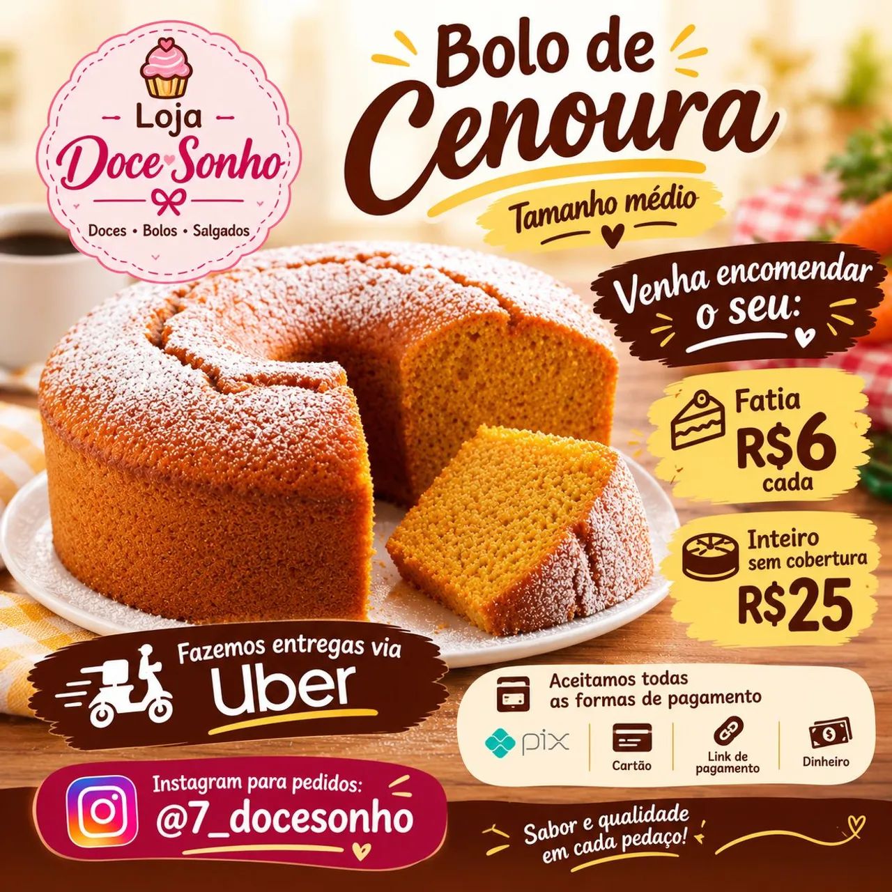 Bolo de cenoura 