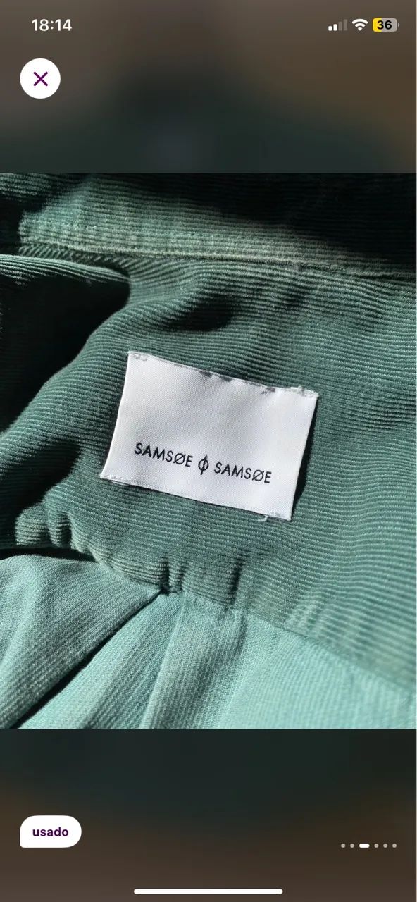 Camisa Samsoe Samsoe veludo cotelê  - Foto 5