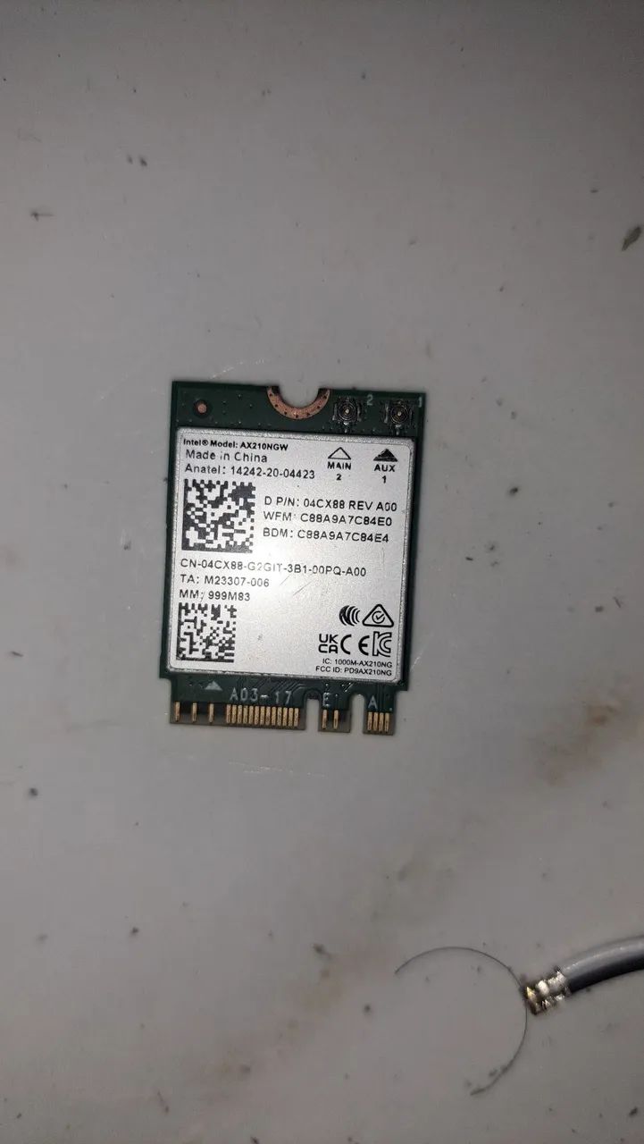 Placa wi-fi/Bluetooth Ax210 Com Antena