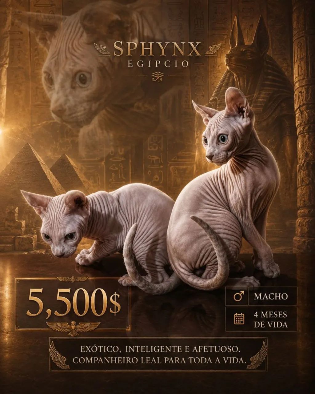 Sphynx macho branco lindo