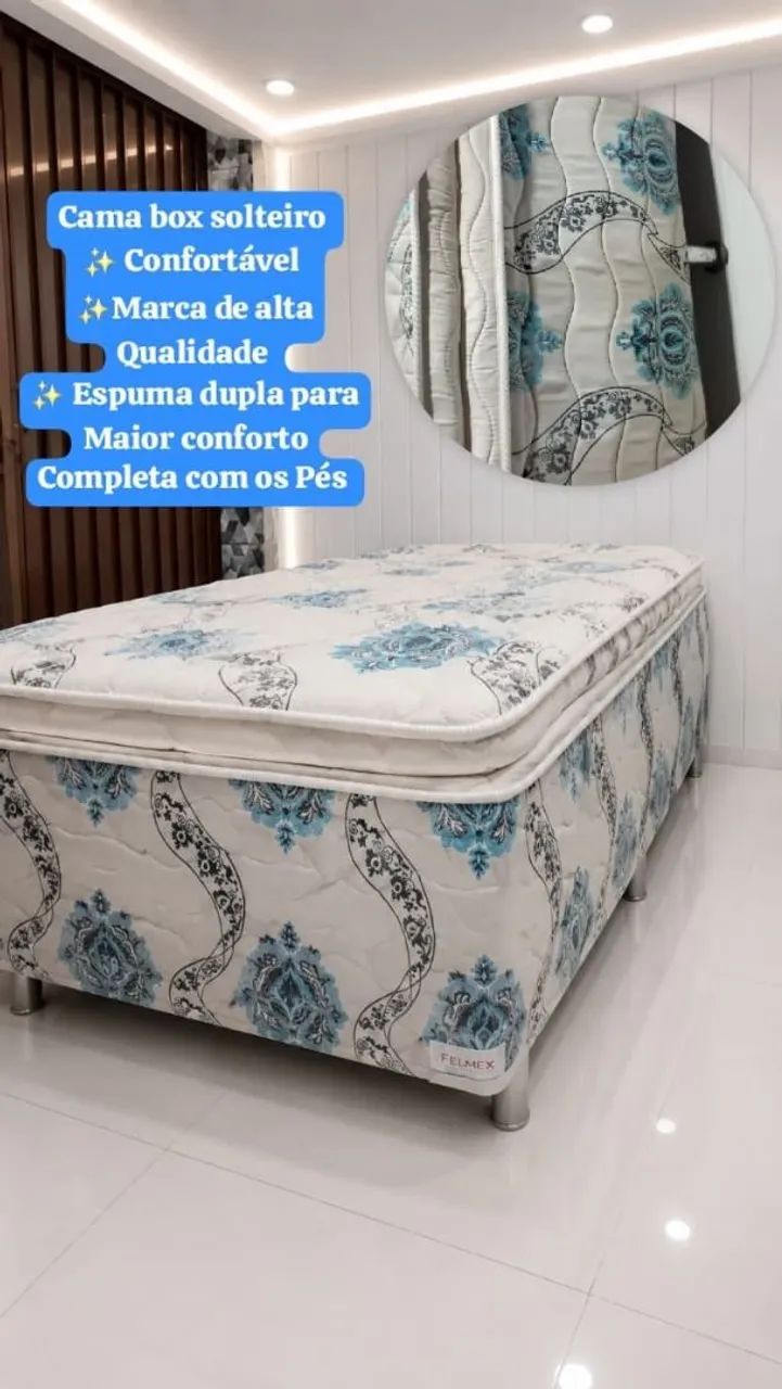 Cama box Solteiro de Espuma Pelmex Bem Confortável  - Foto 4