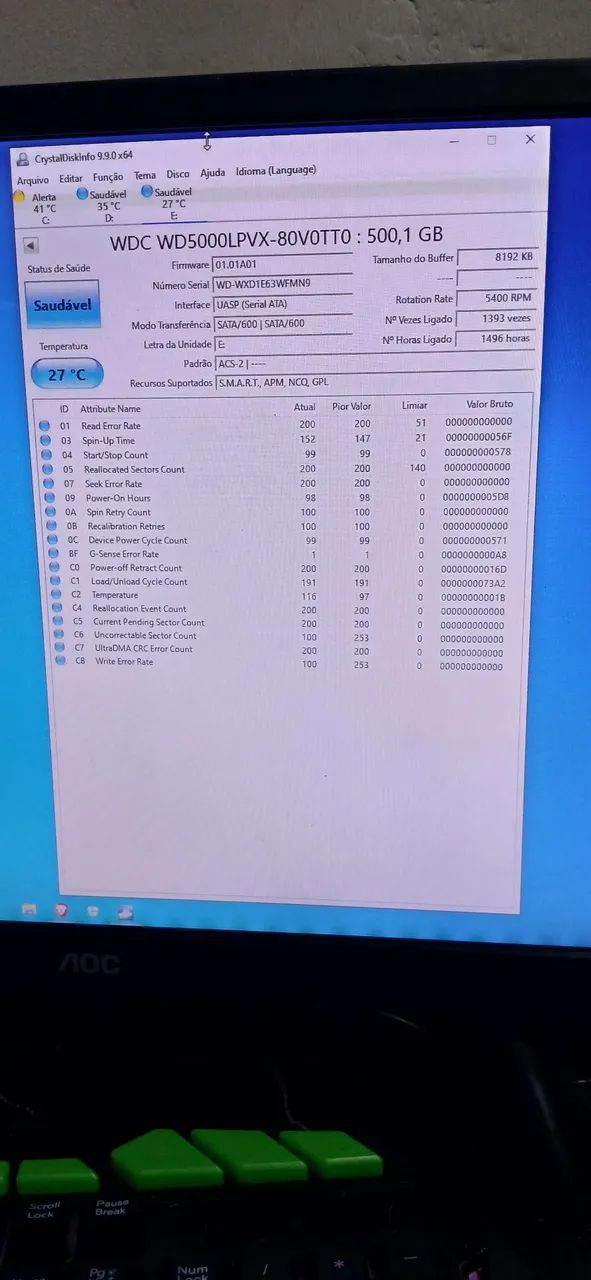 HD 500 GB - WD, Seagate - 100% Saudáveis  - Foto 2