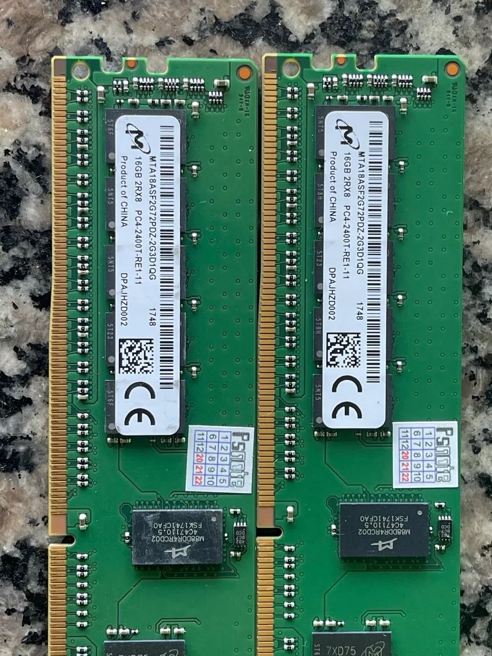Memória 16GB DDR4 2400MHz ECC Registered Micron MTA18ASF2G72PDZ (Servidor)